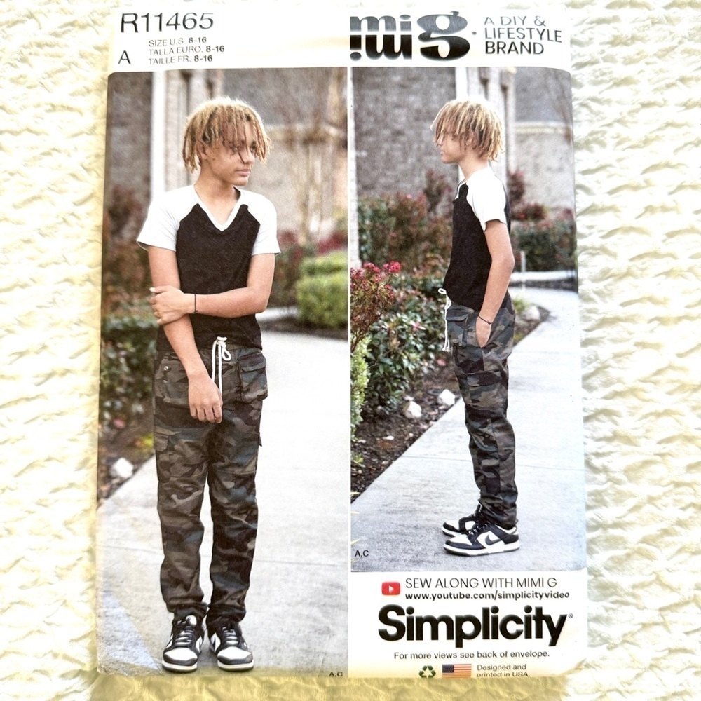 MIMI G Simplicity Sewing Pattern Boys Knit Tops, Woven Pants, Shorts DIY